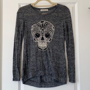 Skull Gray Long sleeve